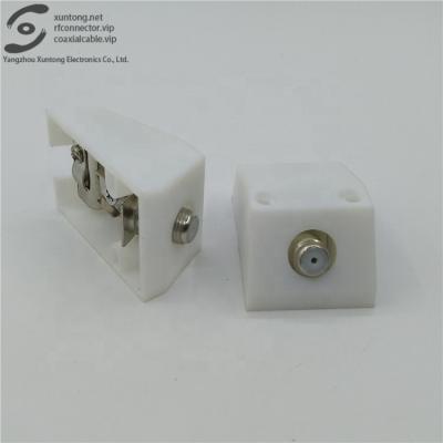 China Female Plastic RF F Module Connector RF Wiring Nickel Plated Coaxial Adapter for sale