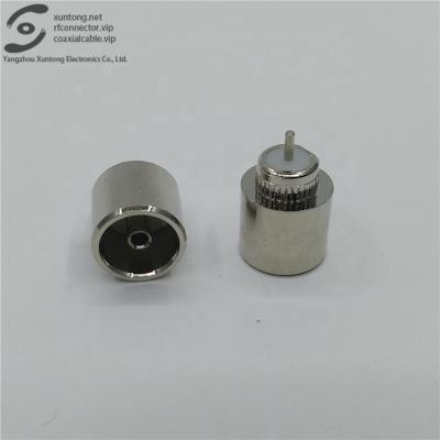 China Female RF Crimp To Nickel Plated RF Coaxial Terminal Block Connector for sale