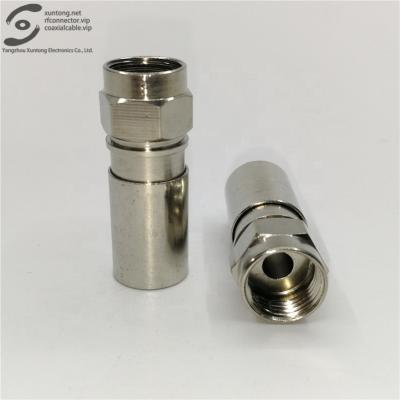 China RF Coaxial Brass Connector Nickel Plated Metal Compression Connector (Brass) for sale