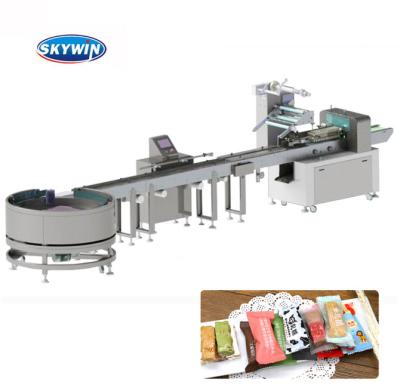 China Skywin Food Rotate Plate Oatmeal Candy Chocolate Bar Packaging Machine for sale