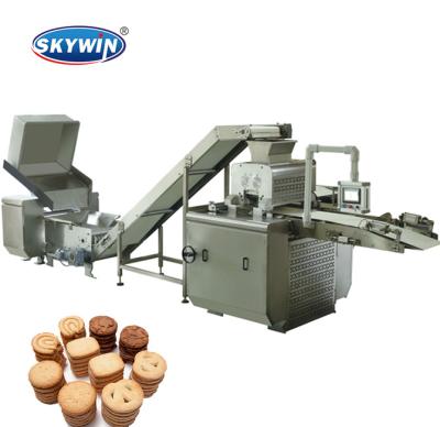 China Automatic Cooking Oil Factory Skywin Biscuit Production Line Wire Cutting and Deposit Biscuit Making Machine for sale