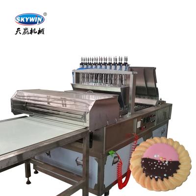 China Factory Skywin Chocolate Filling Cookie Machine One Or Two Color Depositor With Sesame Spreader for sale