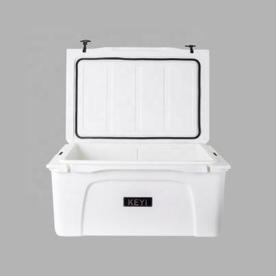 China Portable 65L Rotomolded Ice Chest Cooler Box Waterproof Picnic Outdoor Fishing Camping Cooler Cooler Box for sale