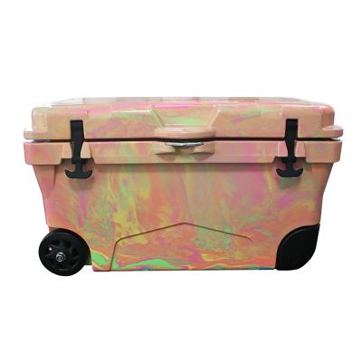 China 50QT Rotomolded Waterproof Hard Cooler Box For Fishing Camping Hike Ice Chest With Custom Logo Ice Cooler for sale