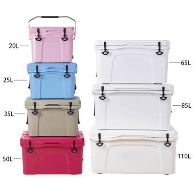 China Wholesale High Quality Waterproof 20L to 100L Rotomolded Ice Chest Cooler Box Insulated Hard Cooler for Camping for sale