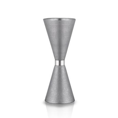 China NEW Retro Sustainable Matte Style 304 Stainless Steel Cocktail Measuring Cup Stand Up Tools Double Sides Jigger Bar for sale