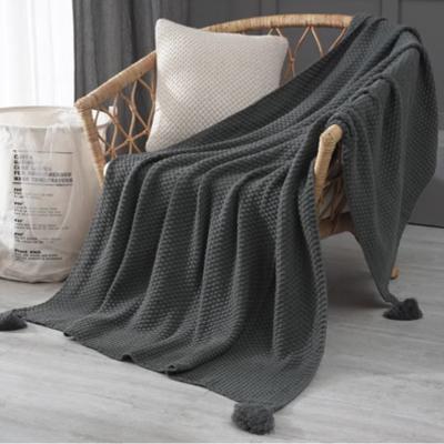 China 2022 Hot Sale Wholesale Price Anti-pull Baby Blanket Solid Color Knitted Super Soft Blanket for sale