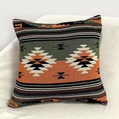 China Anti Static Ready To Ship Amyhouse Vintage Aztec Pillow Cover Woven Cushion Cover for sale