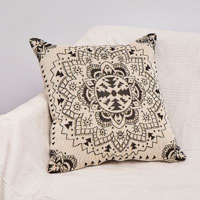 China Jacquard woven tile case home deco sofa deco vintage pillow aztec woven cushion cover anti-static woven throw pillow cover for sale