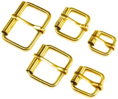 China Factory Wholesale Price Quality Guaranteed Pin Buckle In Shiny Gold Inner Zinc Alloy And Shiny Nickel Color Metal Buckle With Pin Belt Buckle for sale