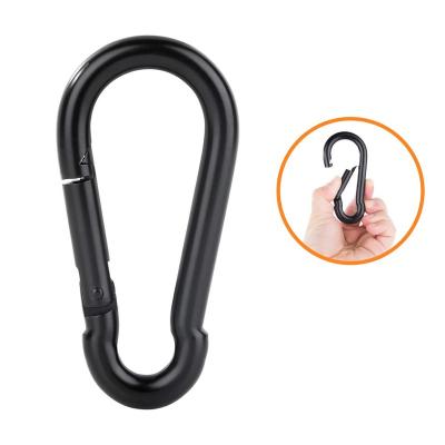 China Factory Wholesale Price Quality Guaranteed 2022 High Quality Black Mountaineering Carabiner Snap Climbing Hook for sale