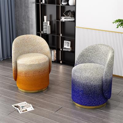 China Modern Comfortable Round Stool Leisure Lounge Chair Movie Lounge Chair Rotating Armless Chairs for sale