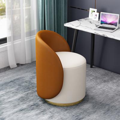 China European Elegant Style Spinning Leisure Round Vanity Stool Furniture Luxury Living Room Swivel Chairs for sale