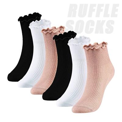 China New QUICK DRY Cotton Crew Socks Women Logo Socks Ruffle Socks Women Custom Made for sale