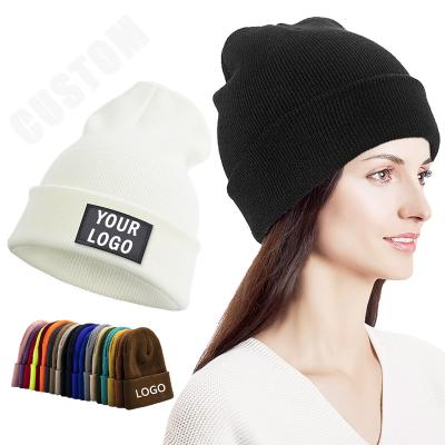 China Commoners Warm Winter Hats Custom Acrylic Knit Cuff Beanie Hat Daily Beanie Hat for sale