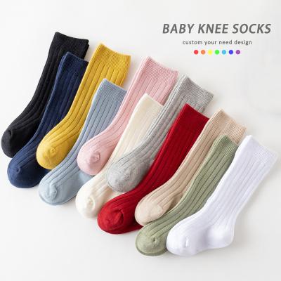 China QUICK DRY Custom Baby Booties Popular Style Cute Baby Knee High Boots Breathable Pure Cotton Baby Toddler Socks for sale