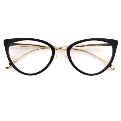 China Hot Selling Ready Quality Women's Fashion Cat Eye Blue Light Eyeglasses New Light Filter Computer Model Blue Stocking Fashion for sale