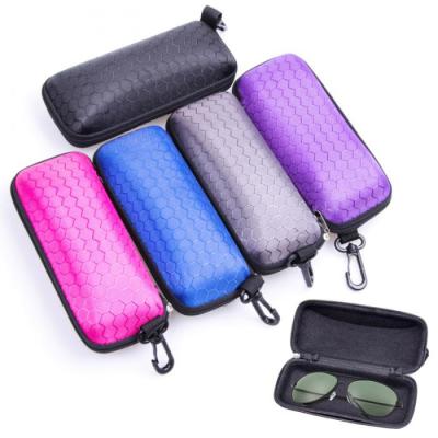 China 2022 Oval Rectangle Zipper Sunglasses Box Custom Color Luxury Hard Sunglasses Case for sale