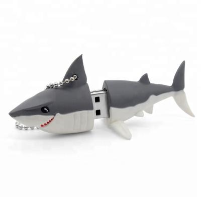 China Bulk Cartoon USB Shark Stick PVC Flash Drive USB Drive For Gift for sale