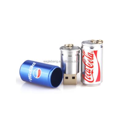 China Wholesale Metal Pepsi 8g Cartoon Metal Bottles USB Metal Tray Advertising Gifts USB Flash Drive 16gb 32g for sale