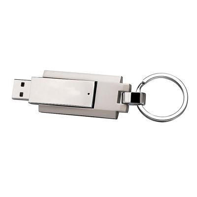 China Rectangle 32GB 64GB Swivel USB Metal Drive Flash Memory Stick 128gb for sale