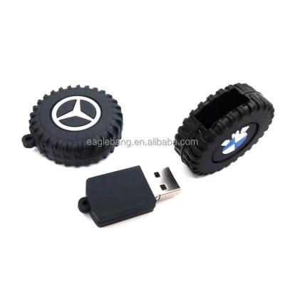 China Rectangle Custom Promotional PVC Models Flash USB Drive Audi Car Tire Modeling / Car Pen Remote Control for sale