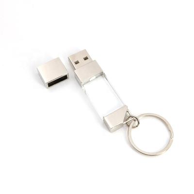 China Lucency USB flash drive 32gb usb memory glass pendrive crystal stick with LED light for sale