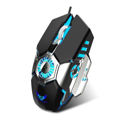 China Hot Sale 3D IC Temperature Control Fan Design RGB Smart Gaming Mouse For Laptop Computer for sale