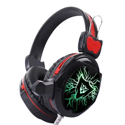 China Hot Selling Stereo Earphone RGB Gaming Headset With Microphone 3.5mm Luminous Gaming Headset For PC Game Box for sale