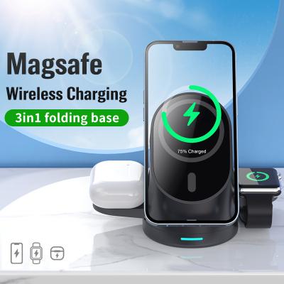 China QC3.0 3 in 1 Fast Charging 15W Times iPhone 12 13 Max Smart Watch Pro Wireless Charger for sale