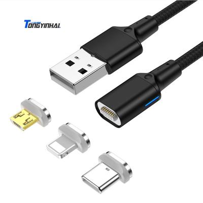 China Tongyinhai Products Factory 3A Micro USB Charging Micro Fast Charging Magnetic Data Cable for sale