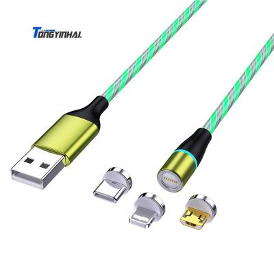 China 3A Fast Charging + Data Sending 1m 2m 3m QC 3.0 Magnetic Leaded USB Cable High Quality Fast Charging Light Weight Micro for sale