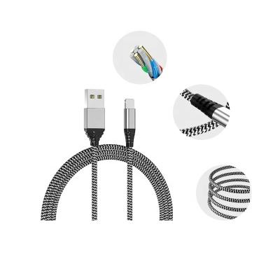 China Portable; Fast Charger Qi Charger 1.5m Length Cable Braid Wire Usb Standard Durable Nylon Multi Cable For iPhone for sale