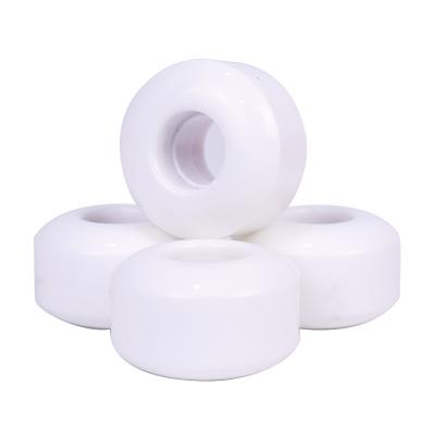 China Adult Popular Flat Shape Custom Printed 51mm PU 80A Skateboard Skate Core Wheels for sale