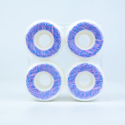 China Wholesale Custom Adult 53mm Printing 101A Polyurethane Street Skateboard Wheels for sale