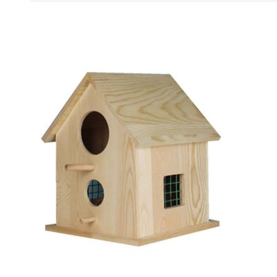 China New Arrival Breathable Cedar Bird House Waterproof With DIY Decorative Craft Ensures Solid Wooden House Leisure Pump Eco-friendly Pet for sale