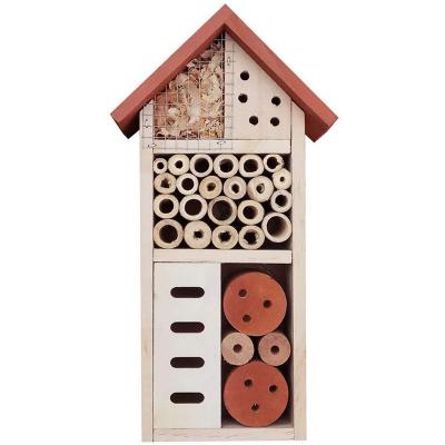 China Breathable Custom Wooden Bee House Beneficial Insects House Hanging Nest Box for sale