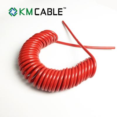 China Alto cable en espiral flexible de 6 conductores, cable de transmisión espiral de cobre en venta