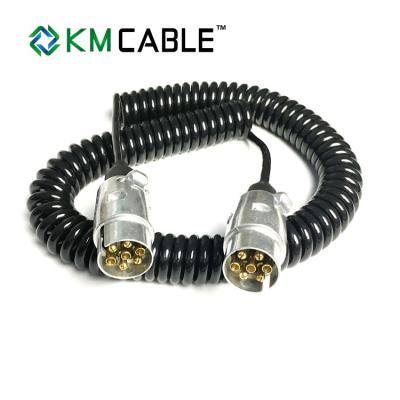 China Curly Flex Retractable Mains Cable PVC Outer Jacket Stranding Copper Wire for sale