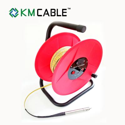 China 30M Water Level Meter Tape HDPE Coating Metal Frame Manual Cable Release for sale