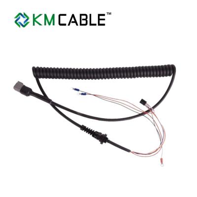 China 8 Amp Current Spiral Cable Assembly PVC / PP Insulation 1 Year Warranty for sale