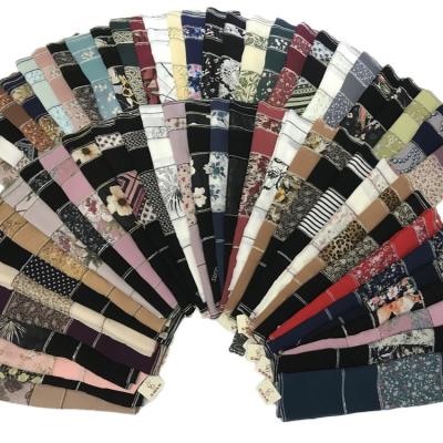 China Multicolor Stitching Women Hijab Diamond Scarf Muslim Islamic Chiffon Headscarf for sale