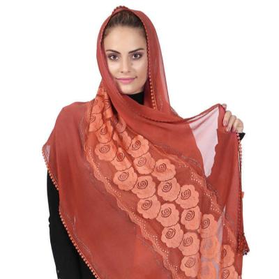 China High Quality Chiffon Women's Muslim Scarf Ramadan Soft Solid Instant Shawls Muslim Scarf for sale