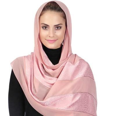 China High quality muslim amira chiffon hijab with splice scarf islamic girls headscarf for sale