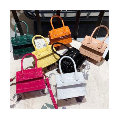 China 2021 Fashion Fashion Small Crocodile Pattern Women's Bag Cross - Body PU Leather Kids Handbags Top-handle Purses for sale