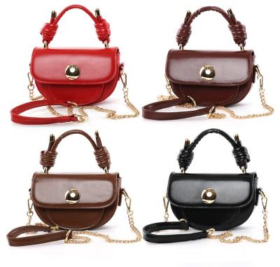 China Fashion Retro Cross - Knotted Shoulder Bag Women Purse Bolsa Mujer Vintage Half Moon Handbags Body Bags New Small Shoulder Bag Bolsa Mujer for sale