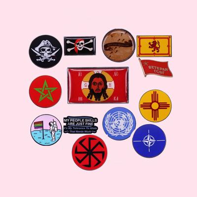 China Custom Brooches Wholesale Enamel pin Mexico Scotland Soviet Union United Nations pin Morocco Europe Worlds pin national flag badge for sale