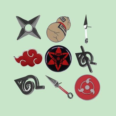 China Europe Top Quality Anime Cosplay Pin Weapon Prop Pin Metal Cloud Ninjutsu Red Enamel Pins Clothes Badges Pin for sale