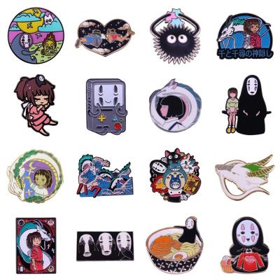 China Europe Enamel Cartoon Dragon No Face Pins Metal Movie Pin Badge Lapel Pins Jeans Pin Hat Fashion Woman Long Live Away for sale