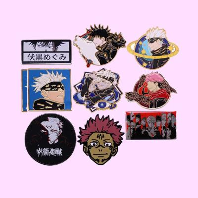 China Passionate Pin Phantom Parade Pin Manga Comics Anime Europe Anime Brooch Megumi Pin Gojo Satoru Sukuna Yuji Itadori Ename Lapel Pin for sale